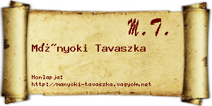Mányoki Tavaszka névjegykártya